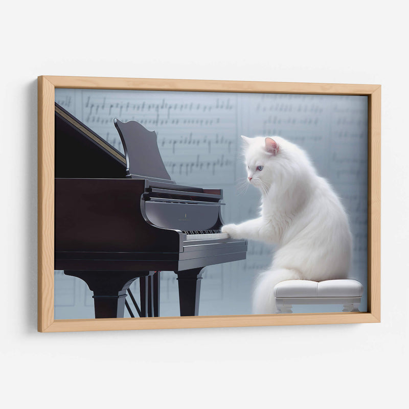 GATO TOCANDO EL PIANO - Cecilia Flores | Cuadro decorativo de Canvas Lab