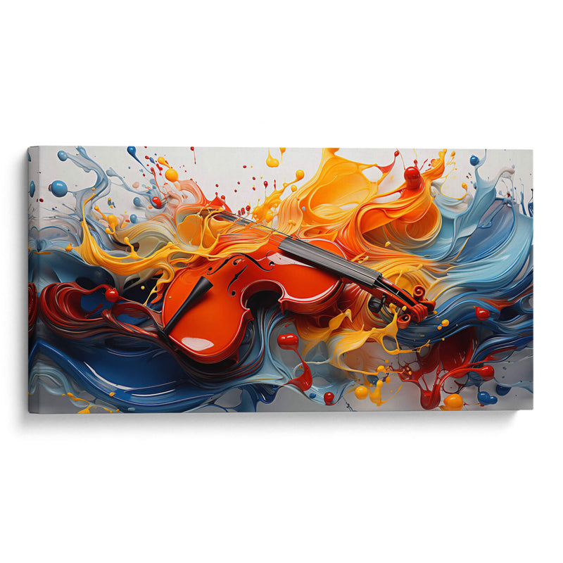 VIOLIN Y PINTURA - Cecilia Flores | Cuadro decorativo de Canvas Lab