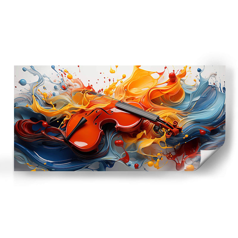 VIOLIN Y PINTURA - Cecilia Flores | Cuadro decorativo de Canvas Lab