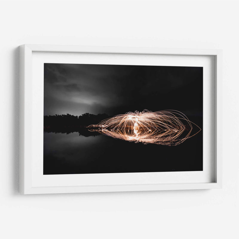 Light painting; Reflejos de noche - Claudia Luna | Cuadro decorativo de Canvas Lab