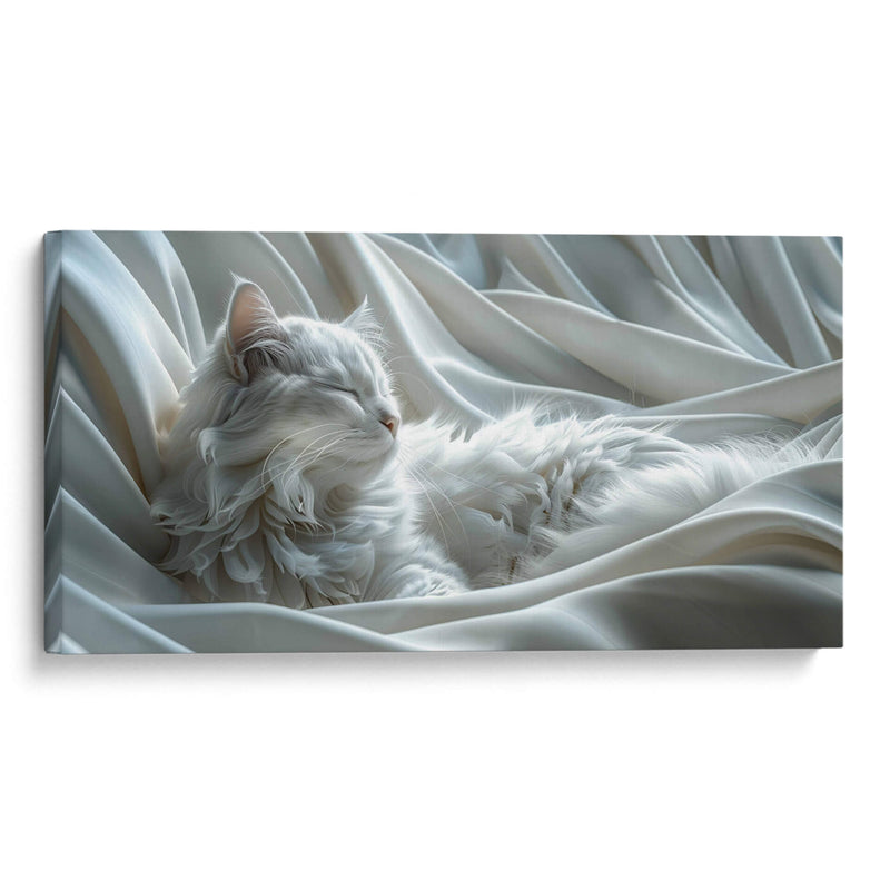 Gato blanco - Cecilia Flores | Cuadro decorativo de Canvas Lab