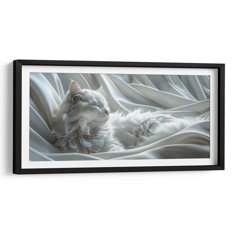 Gato blanco - Cecilia Flores | Cuadro decorativo de Canvas Lab