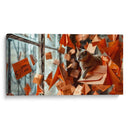 Gato y Papel - Cecilia Flores | Cuadro decorativo de Canvas Lab