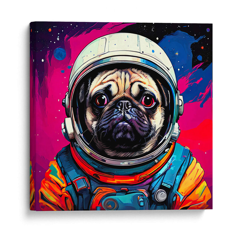 Pug Astronauta Pop Art - LizmarArt | Cuadro decorativo de Canvas Lab