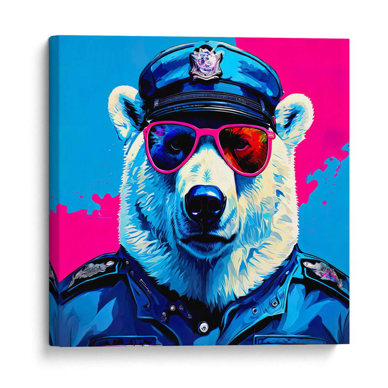 Oso Polar Policía Pop Art - LizmarArt | Cuadro decorativo de Canvas Lab