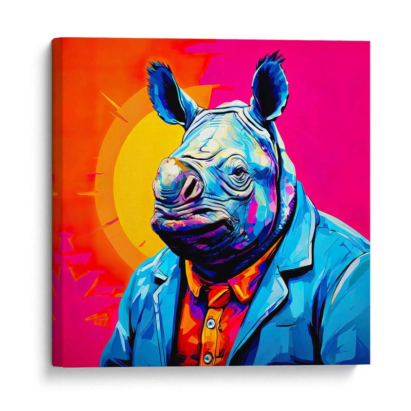 Señor Rinoceronte Pop Art - LizmarArt | Cuadro decorativo de Canvas Lab
