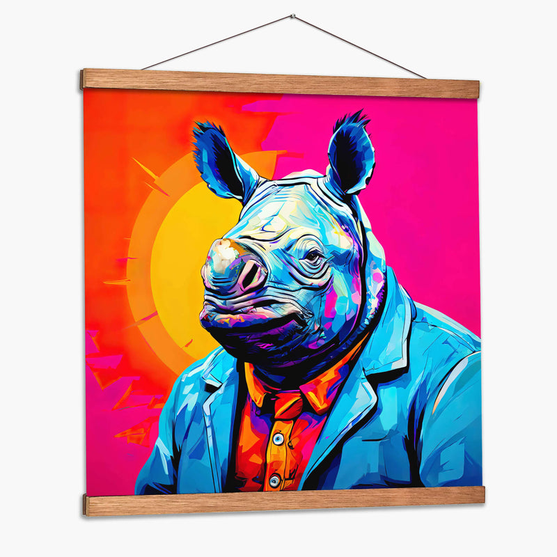 Señor Rinoceronte Pop Art - LizmarArt | Cuadro decorativo de Canvas Lab