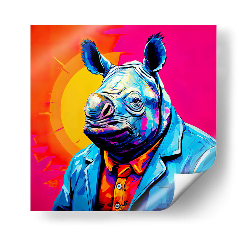 Señor Rinoceronte Pop Art - LizmarArt | Cuadro decorativo de Canvas Lab