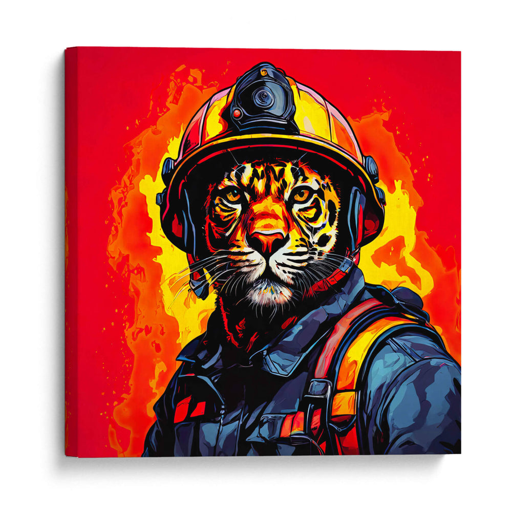Guepardo Bombero Pop Art - LizmarArt | Cuadro decorativo de Canvas Lab