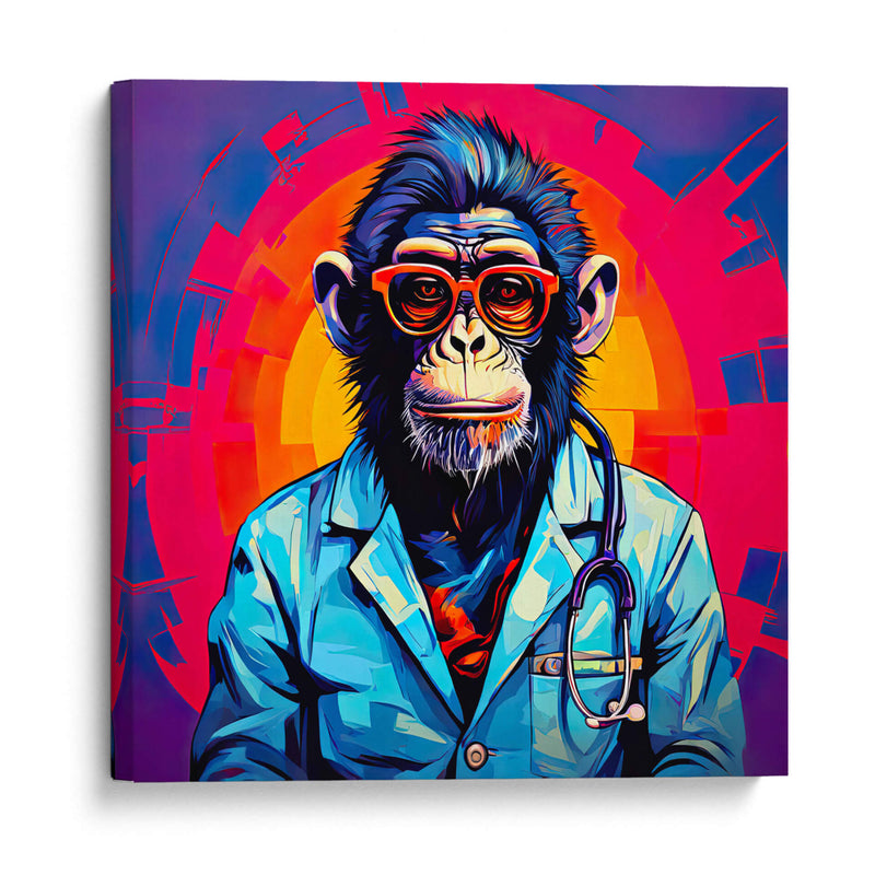 Chimpancé Doctor Pop Art - LizmarArt | Cuadro decorativo de Canvas Lab