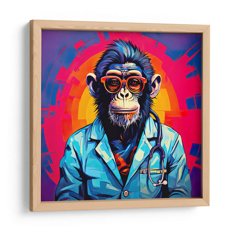 Chimpancé Doctor Pop Art - LizmarArt | Cuadro decorativo de Canvas Lab