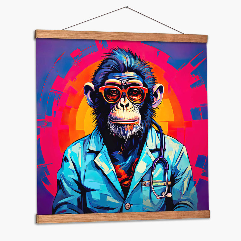 Chimpancé Doctor Pop Art - LizmarArt | Cuadro decorativo de Canvas Lab