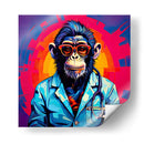Chimpancé Doctor Pop Art - LizmarArt | Cuadro decorativo de Canvas Lab