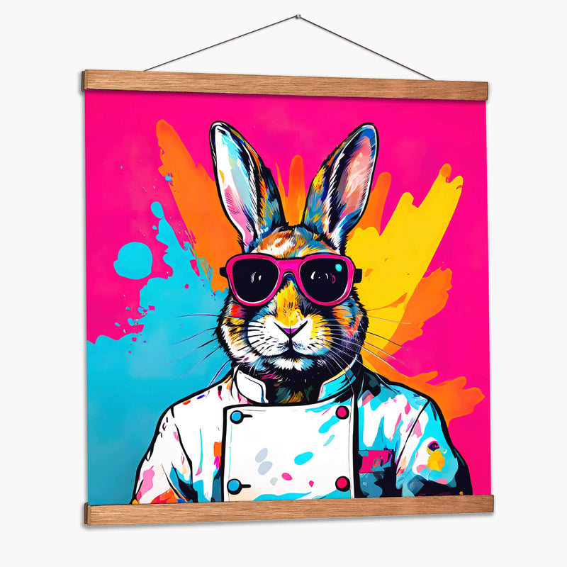 Conejo Chef Pop Art - LizmarArt | Cuadro decorativo de Canvas Lab
