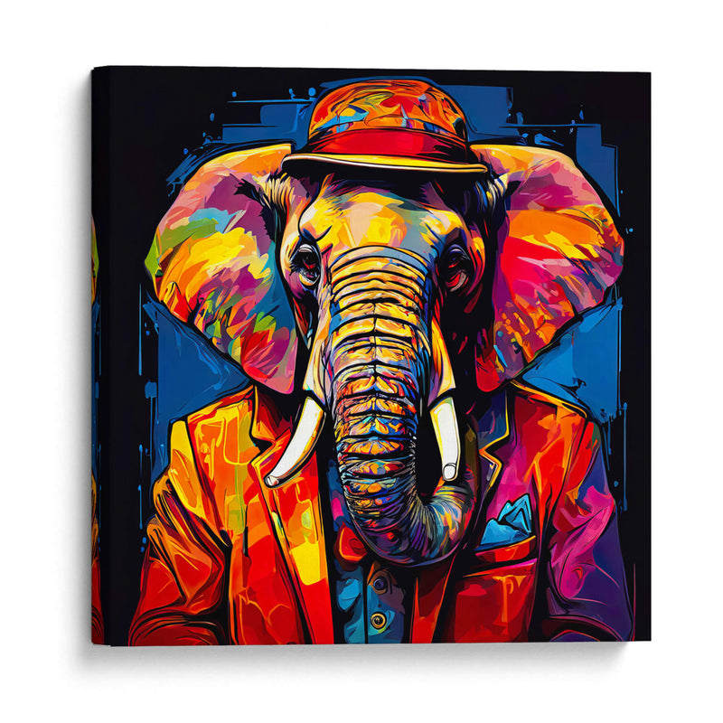 Elefante Detective Pop Art - LizmarArt | Cuadro decorativo de Canvas Lab