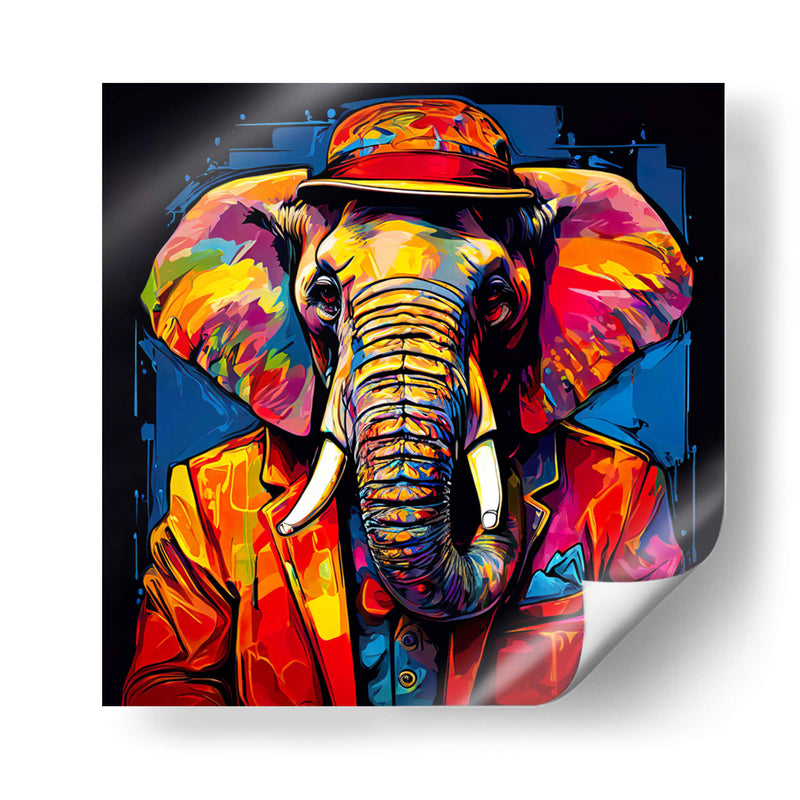 Elefante Detective Pop Art - LizmarArt | Cuadro decorativo de Canvas Lab