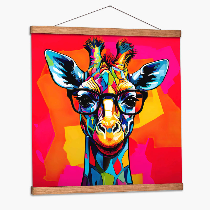 Jirafa Educadora Pop Art - LizmarArt | Cuadro decorativo de Canvas Lab