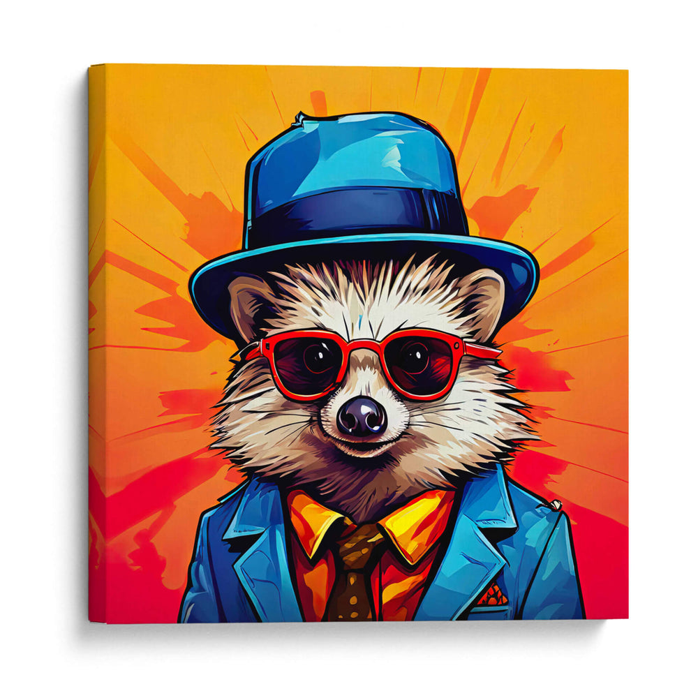 Erizo Detective Pop Art - LizmarArt | Cuadro decorativo de Canvas Lab