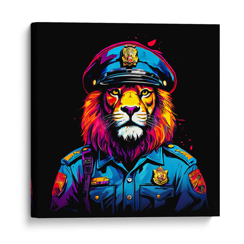 León Policía Pop Art - LizmarArt | Cuadro decorativo de Canvas Lab