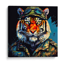 Tigre Militar Pop Art - LizmarArt | Cuadro decorativo de Canvas Lab