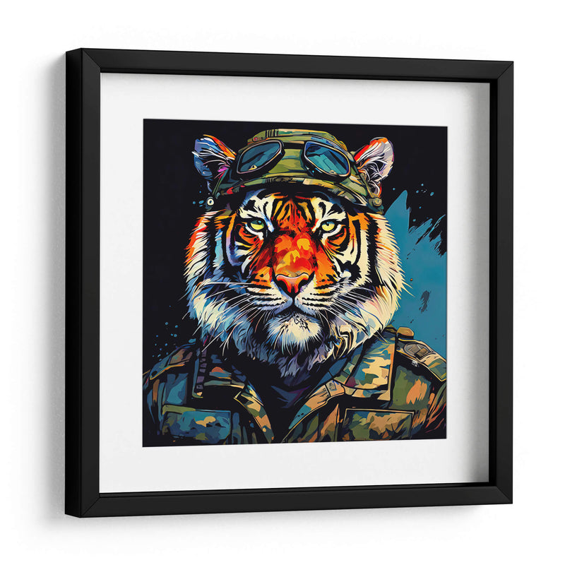 Tigre Militar Pop Art - LizmarArt | Cuadro decorativo de Canvas Lab