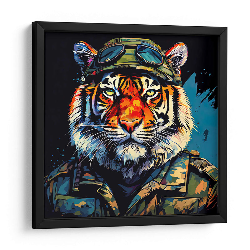 Tigre Militar Pop Art - LizmarArt | Cuadro decorativo de Canvas Lab