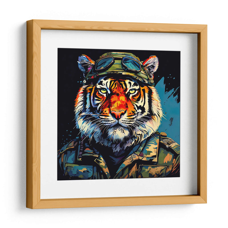 Tigre Militar Pop Art - LizmarArt | Cuadro decorativo de Canvas Lab