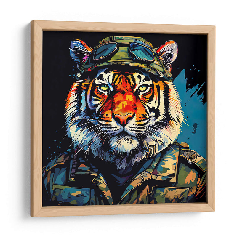 Tigre Militar Pop Art - LizmarArt | Cuadro decorativo de Canvas Lab