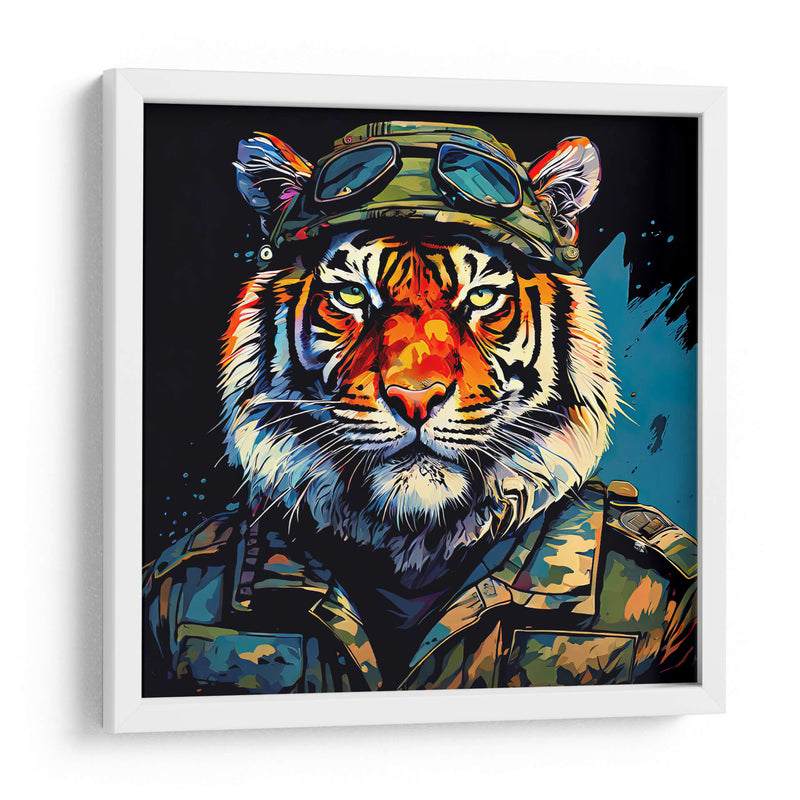 Tigre Militar Pop Art - LizmarArt | Cuadro decorativo de Canvas Lab