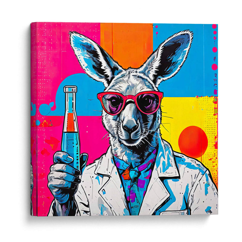 Canguro Científico Pop Art - LizmarArt | Cuadro decorativo de Canvas Lab