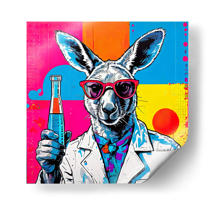 Canguro Científico Pop Art - LizmarArt | Cuadro decorativo de Canvas Lab