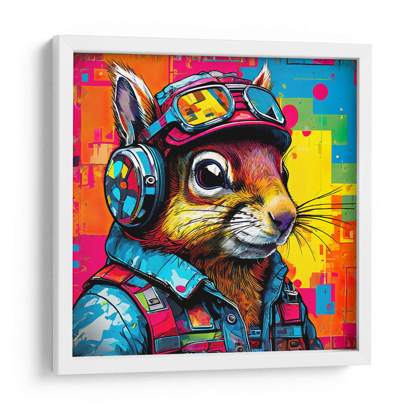 Ardilla Piloto Pop Art - LizmarArt | Cuadro decorativo de Canvas Lab
