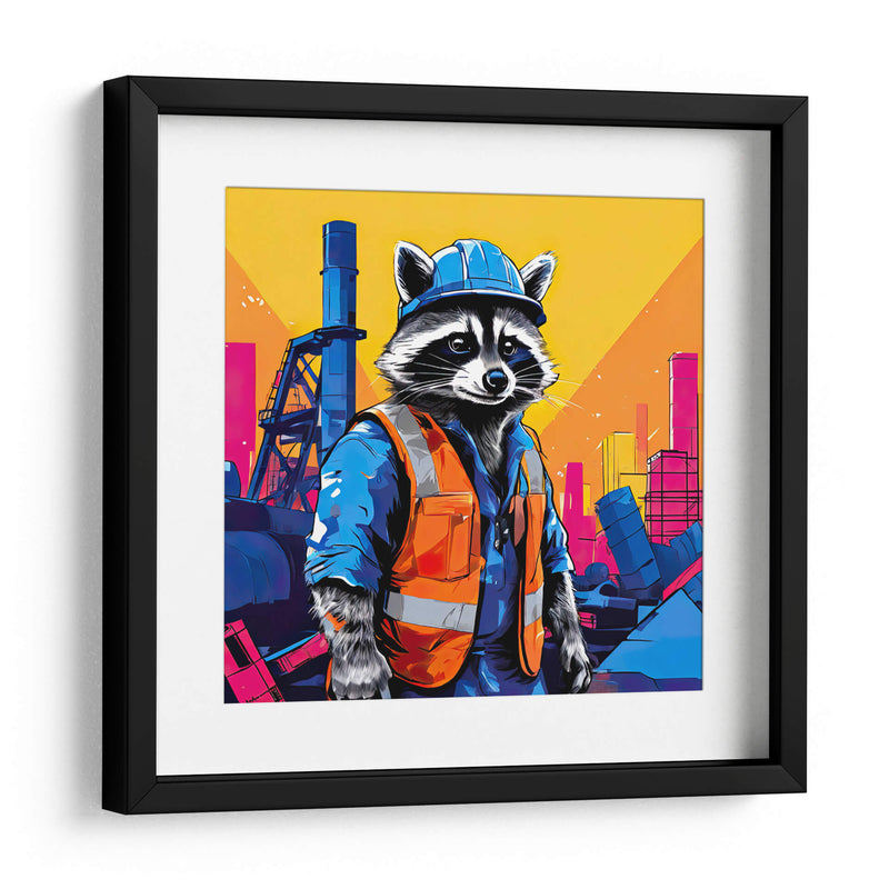 Mapache Ingeniero Pop Art - LizmarArt | Cuadro decorativo de Canvas Lab