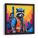 Mapache Ingeniero Pop Art - LizmarArt | Cuadro decorativo de Canvas Lab