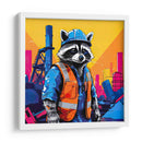 Mapache Ingeniero Pop Art - LizmarArt | Cuadro decorativo de Canvas Lab