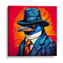 Pingüino Detective Pop Art - LizmarArt | Cuadro decorativo de Canvas Lab