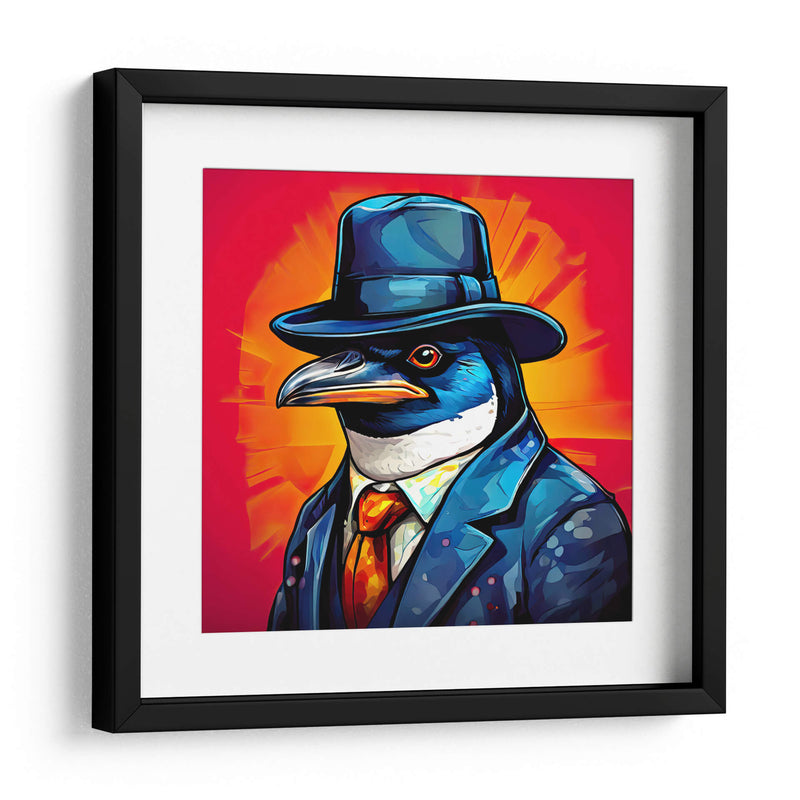 Pingüino Detective Pop Art - LizmarArt | Cuadro decorativo de Canvas Lab