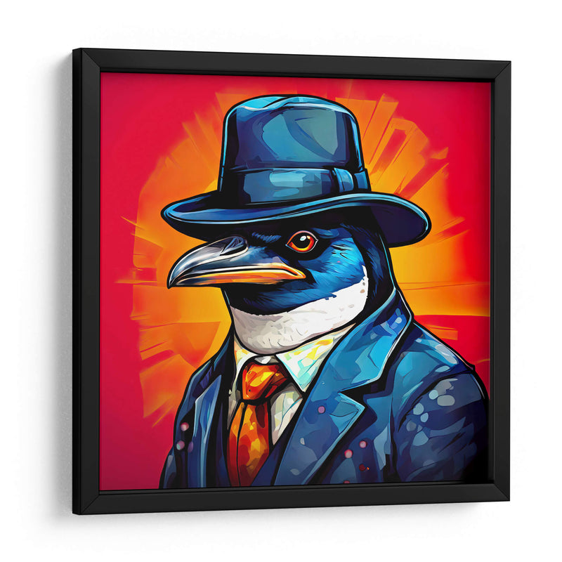 Pingüino Detective Pop Art - LizmarArt | Cuadro decorativo de Canvas Lab