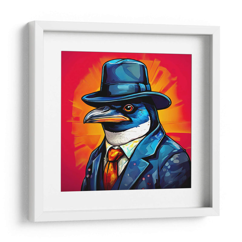 Pingüino Detective Pop Art - LizmarArt | Cuadro decorativo de Canvas Lab
