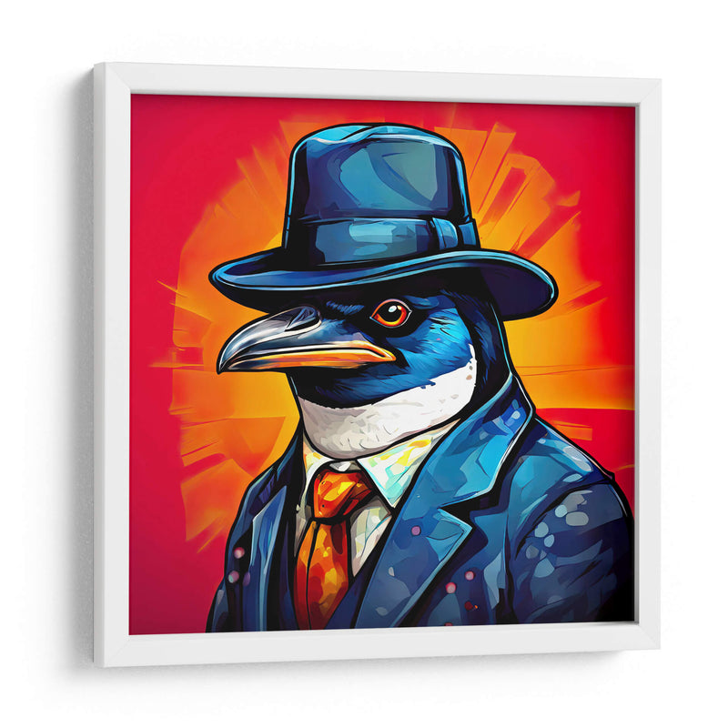 Pingüino Detective Pop Art - LizmarArt | Cuadro decorativo de Canvas Lab