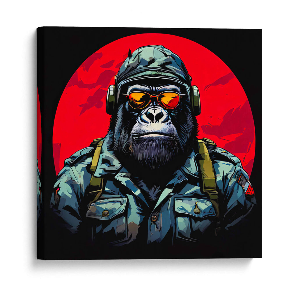Gorila Militar Pop Art - LizmarArt | Cuadro decorativo de Canvas Lab