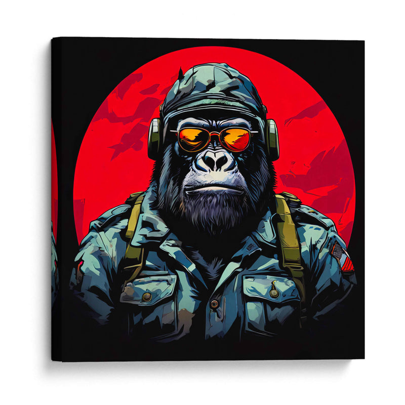 Gorila Militar Pop Art - LizmarArt | Cuadro decorativo de Canvas Lab