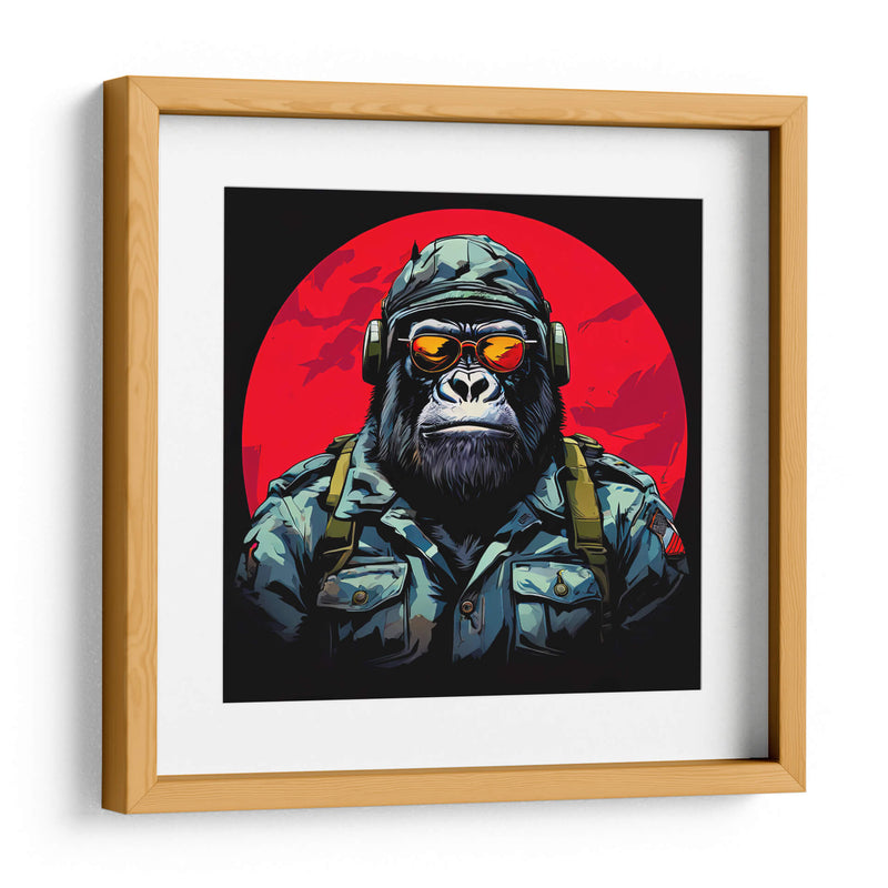 Gorila Militar Pop Art - LizmarArt | Cuadro decorativo de Canvas Lab