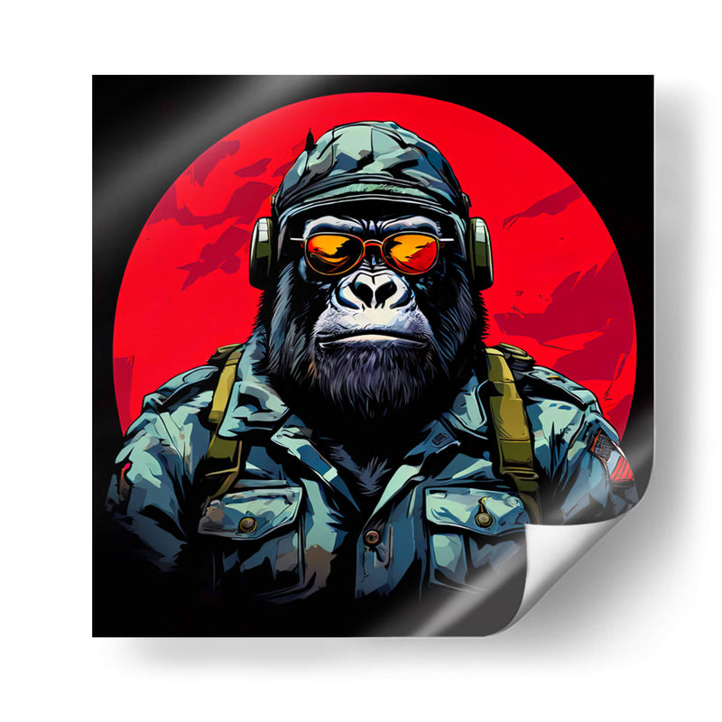 Gorila Militar Pop Art - LizmarArt | Cuadro decorativo de Canvas Lab