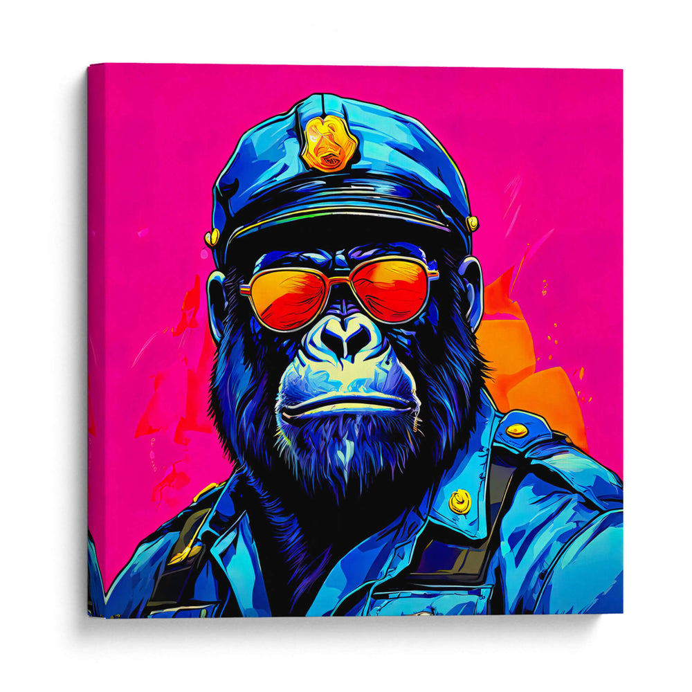 Gorila Policía Pop Art - LizmarArt | Cuadro decorativo de Canvas Lab