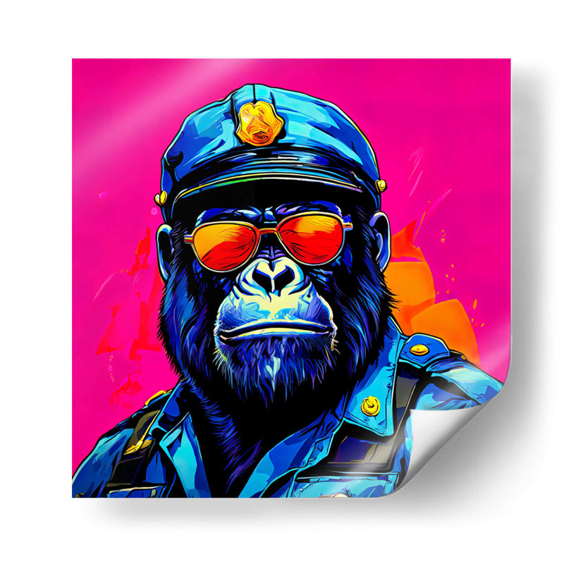 Gorila Policía Pop Art - LizmarArt | Cuadro decorativo de Canvas Lab