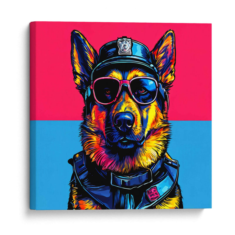 Perro Policía Pop Art - LizmarArt | Cuadro decorativo de Canvas Lab