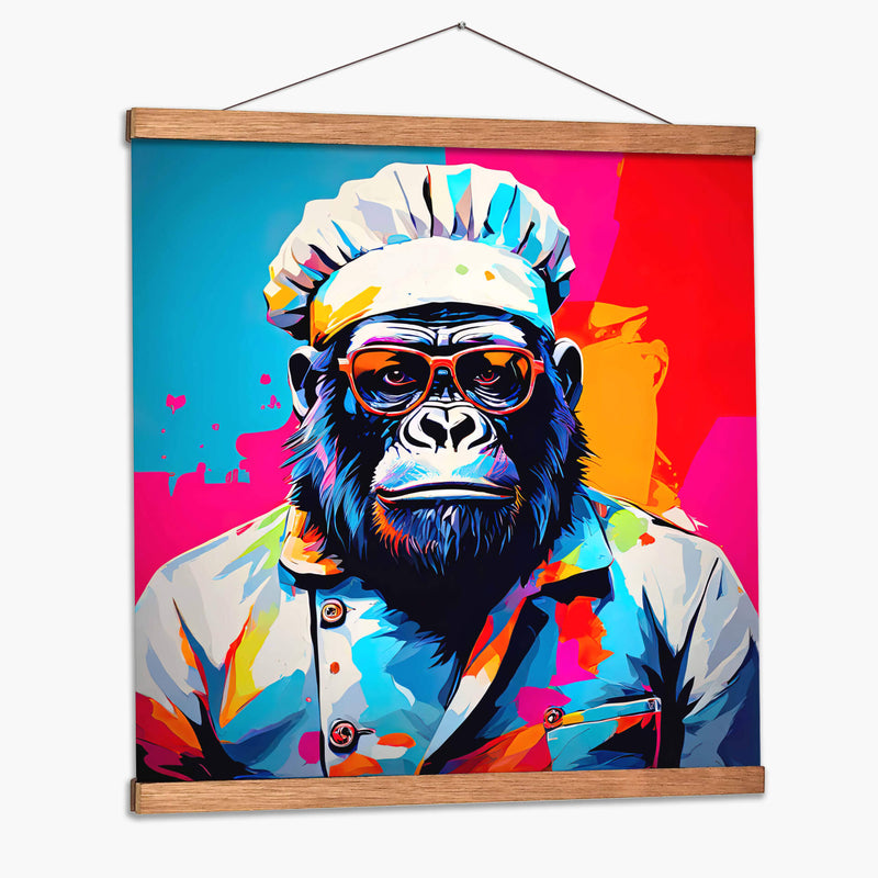 Chef Gorila Pop Art - LizmarArt | Cuadro decorativo de Canvas Lab