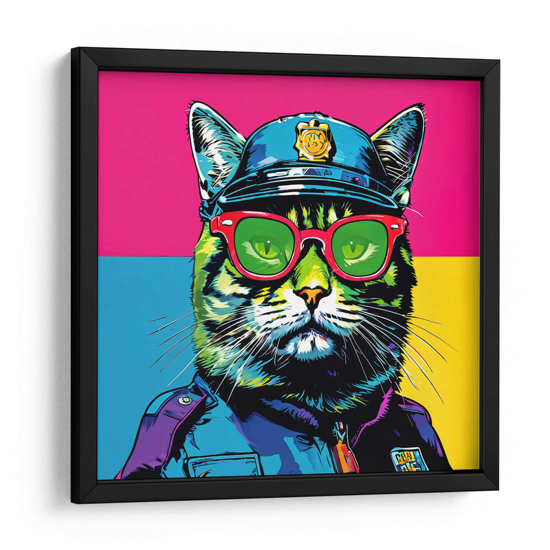 Gato Policía Pop Art - LizmarArt | Cuadro decorativo de Canvas Lab