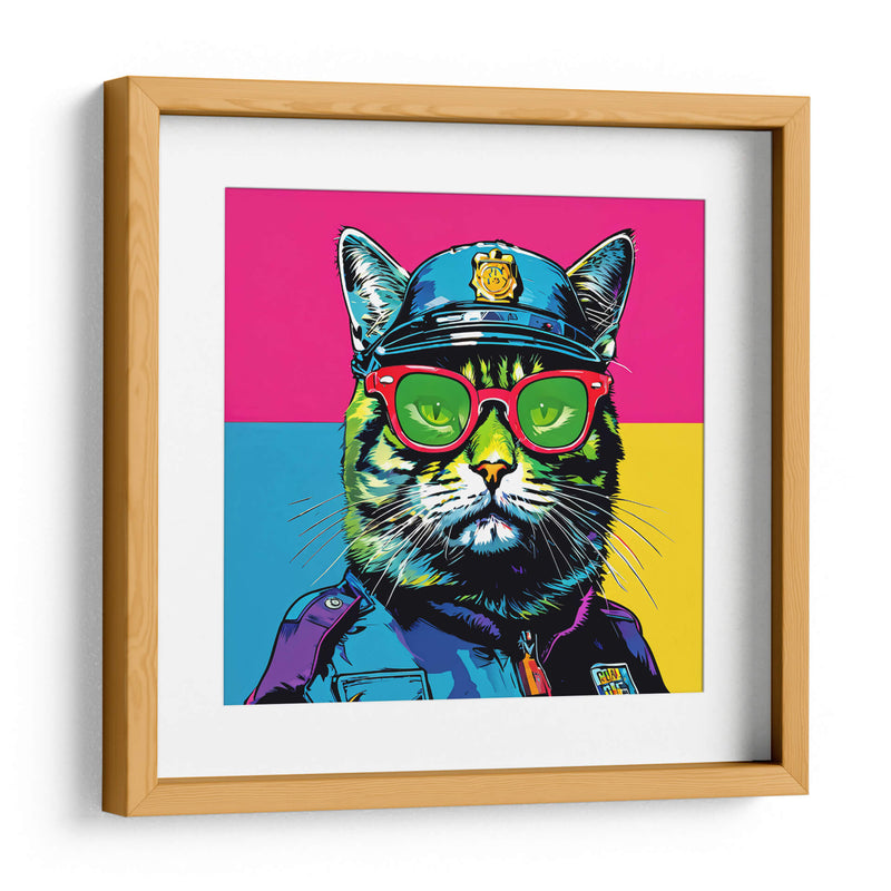 Gato Policía Pop Art - LizmarArt | Cuadro decorativo de Canvas Lab